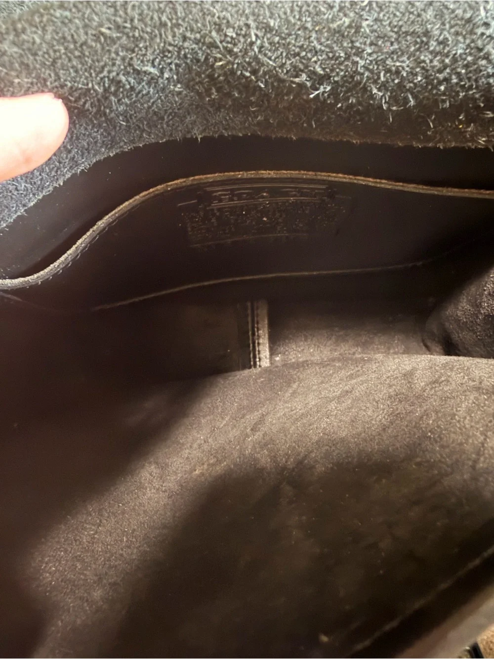 Vintage Coach Black Leather Pocket Bag - Made in the USA